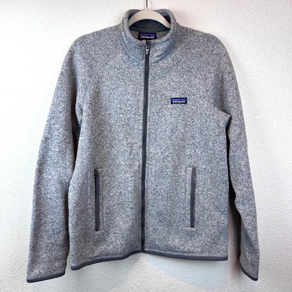 Patagonia Gray Zip-up fleece sweater